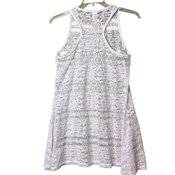 West Loop Cover Up Dress Womens S/M White Crochet Lace Racerback Beach Swim - Picture 3 of 11